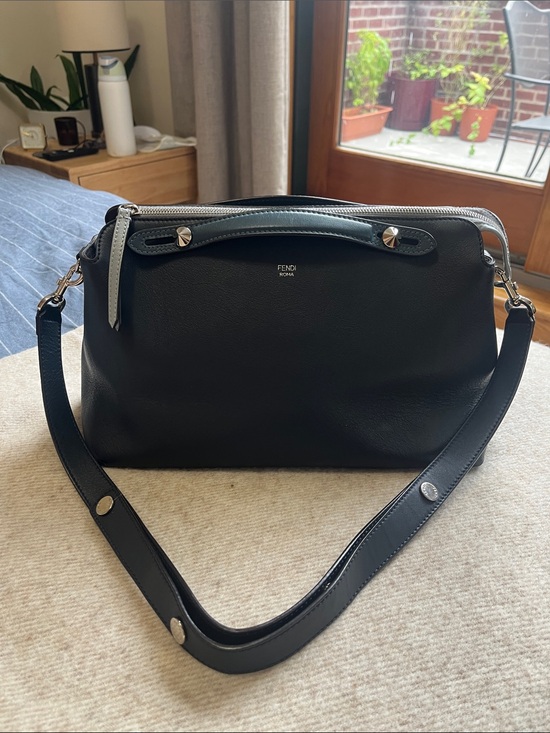 Fendi Handbags - Fendi By The Way Bag in Navy / Light Blue Leather